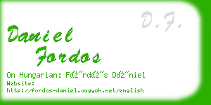 daniel fordos business card